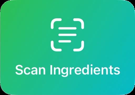 The Scan Ingredients button from the Tayyib home screen.